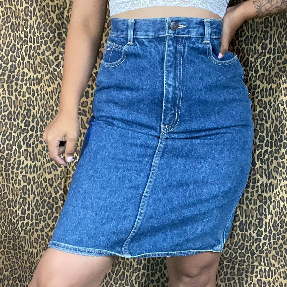 Vintage 80s coca cola denim skirt